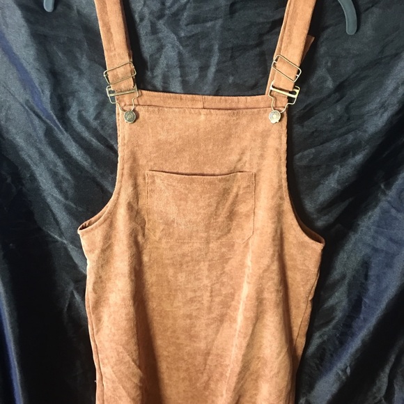 burnt orange corduroy dress